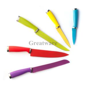 Wholesale 5 Piece Knife Set with Non-Stick Stainless Steel Blades from china suppliers