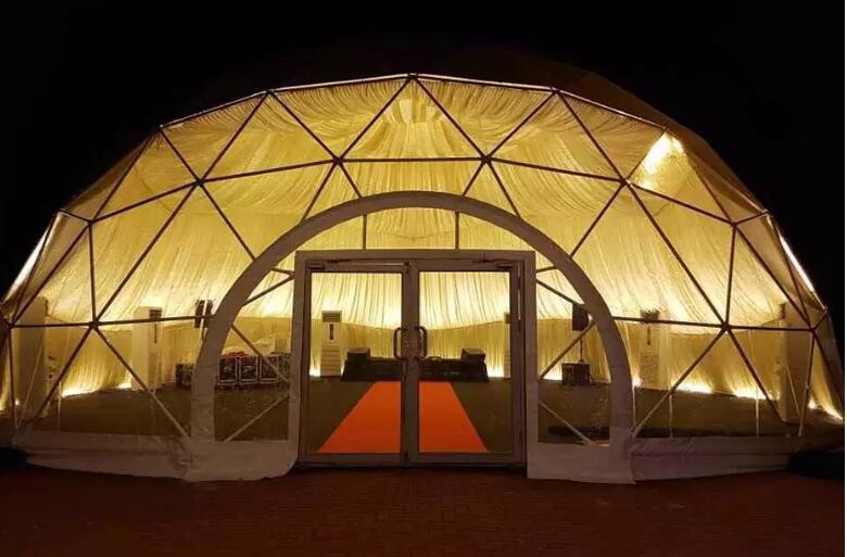 16M Diameter PVC Geodesic Dome Tent Outdoor Hotel Igloo Party Tents Big Exhibition Dome Tent