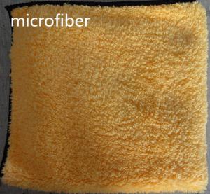 Wholesale Coral Fleece Stitching Hand Cleaning Microfiber Sports Towel 40*40cm Yellow 300gsm from china suppliers