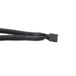 PWM Fan Cable Splitter Sleeved Braided Y Splitter Computer PC 4 Pin Fan