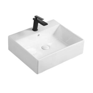 China Bathroom Luxury Ceramic Countertop Basins Wall Mounted 150mm Depth on sale