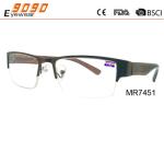 latest classic fashion reading glasses with stainless steel, suitable for men