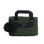 Natural Hemp Rope Crochet Hand Bag Woven With Wooden Handle OEM