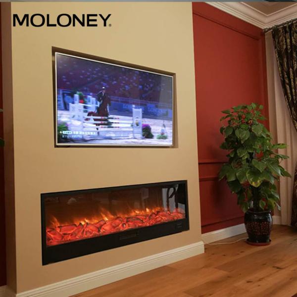 1140mm Wall Set Insert Electric Fireplace Heater with Fake Charcoal LED