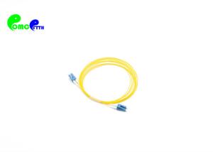 Wholesale LC UPC 0.9mm 9 / 125μm Duplex Fiber Optic Patch Cord 3 Meter G657A2 OFNR Yellow Cable from china suppliers