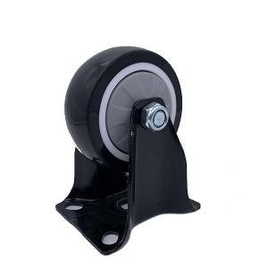 Wholesale 8'' Black Polyurethane Wheel Rigid Fixd Heavy Duty Caster from china suppliers