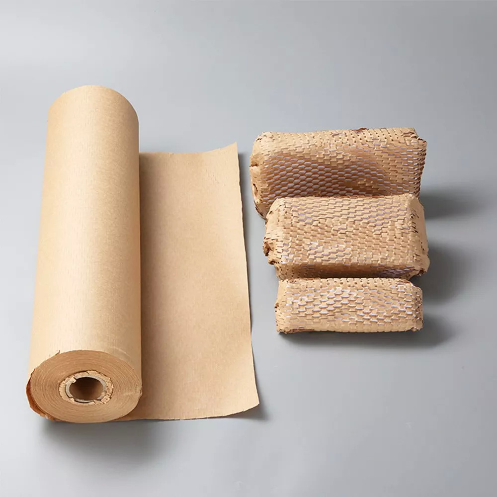 Woodpulp Biodegradable Honeycomb Kraft Paper Cushioning Protective Honeycomb Ball