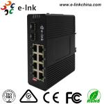 48VDC Industrial Ethernet POE Switch 8 RJ45 Ports 2 SFP Ports Redundant Power