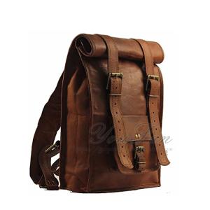 Wholesale Mens Vintage Roll On Laptop Backpack leather rucksack from china suppliers