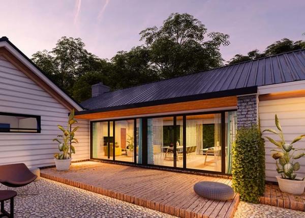 New Zealand Standard Single Storey Light Steel Frame Prefab Villa For Family