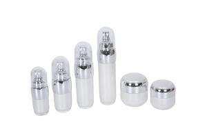 Wholesale 100ml Egg Shaped Acrylic Lotion Bottle Empty Cream Jar Skincare Set from china suppliers
