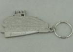 50.8 mm Zinc Alloy 3D Key Ring Silver Die Casting For Promotion