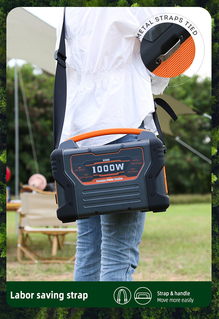 1000w Rechargeable Portable Power Station 270000Mah MPPT Lifepo4 Solar Power Station