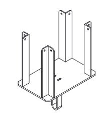 Q235 Steel Steel Formwork System Four - Way Fork Head Supporting H20 Beams