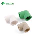 PPR Pipe Fitting Coupling Elbow Tee Green White for Hot Water Connection
