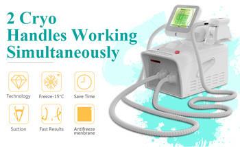 ortable 2 handles cryo cryolipolyspis vacuum fat freeze cryolipolysis slimming