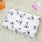 Eco Friendly Printed Baby Swaddle Wrap Blanket , Cotton Baby Receiving Blankets