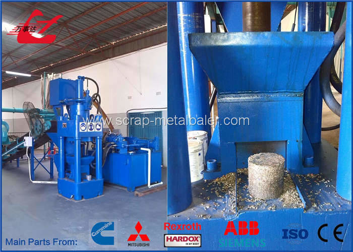 Cast Iron Sawdust Briquette Machine , Metal Briquetting Press Machine PLC Control Y83-3150