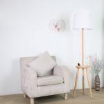 Home Lighting Fabric Lamp Shade Wooden Standing chinese floor lamp（WH-WFL-11)