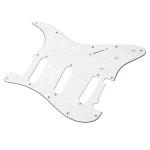 3Ply 11-Hole SSS Electric Guitar Pickguard white pearl Scratch Plate for