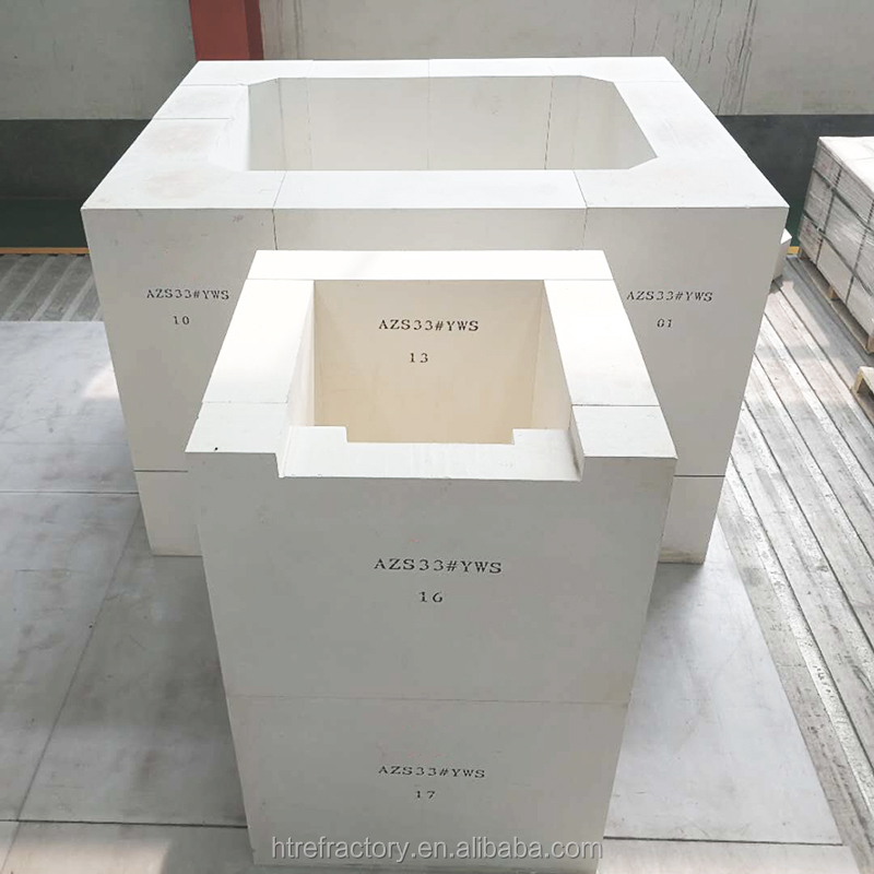 Fused Zirconium Corundum Refractory Bricks for High Refractoriness Degree 1770°-2000°