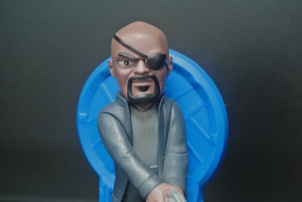 Cartoon Little Collectible Toys Nick Fury Toy Marvel Character 7 CM Height