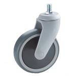 TPR Swivel Medical Caster Wheels Nylon Yoke For Medical Equipment