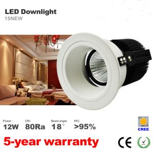 Wholesale 10W 12W LED Downlight Recessed Ceiling light Spotlight 75mm hole CREE COB LED light from china suppliers