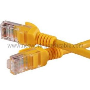 China Yellow Short Flat Shielded Cat5e Patch Cables Cat 5e Patch Cord on sale