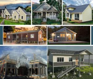 Wholesale Luxury Prefab Light Steel Structure Villa With One Door Two Windows Wind Proof from china suppliers
