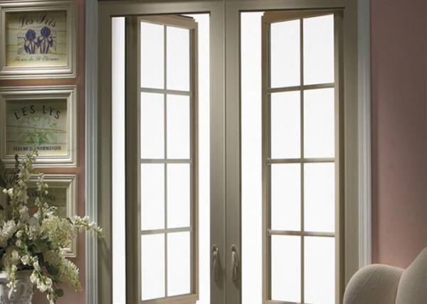 Double Glazed Aluminium Windows , Grey Aluminium French Doors Exterior Swing