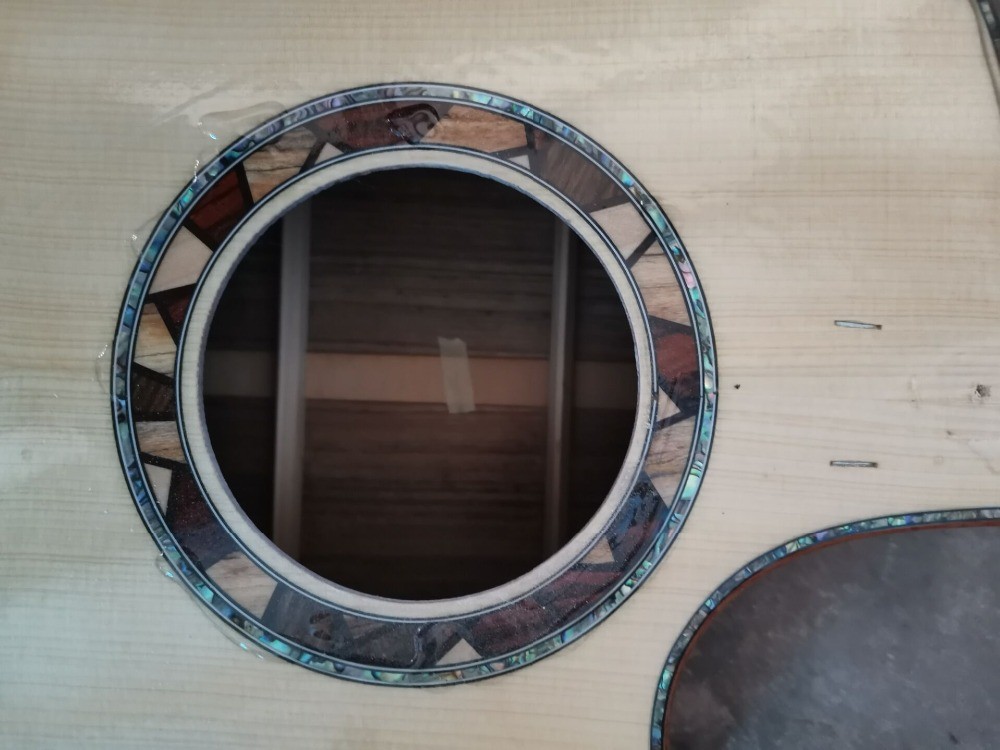 Custom Solid Spruce Top Abalone Ebony Fingerboard OOO Style Acoustic Guitar in Natural