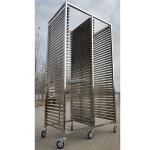 Anticorrosion 201 Stainless Steel Tray Rack Trolley Rubber / Pu / Nylon Wheels