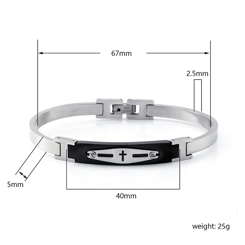 Fashionable stainless steel buckle bracelet design, simple titanium steel hot selling men's bracelet