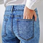 Blue Breathable Pencil Pants Skinny fit bootcut jeans for woman