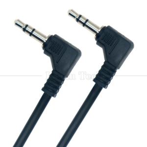 Wholesale 90 Degree Right Angle Male to Male 3 Poles TRS 3.5mm Audio Jack Extension Cable from china suppliers