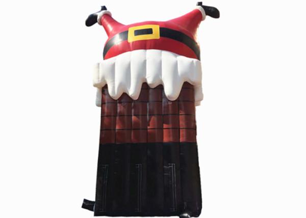 PVC Inflatable Christmas Decorations Santa Cartoon , Customized Merry Christmas