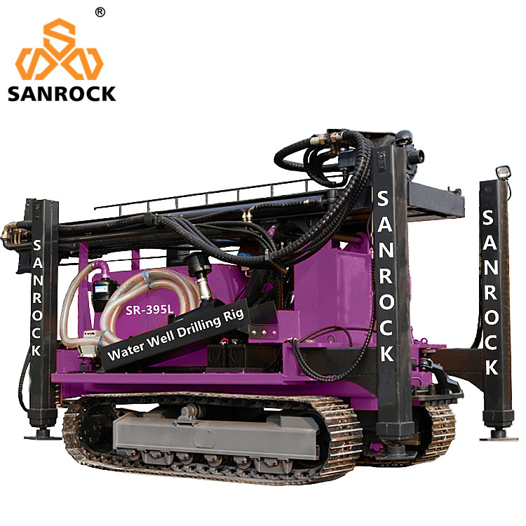 Water Well Drilling Rig Machine 400m Depth Crawler Hydraulic Water Drilling Rigs For Sale