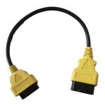 12V/24V OBD2 OBD Port Extension Cable Brass ABS Material Length 30cm
