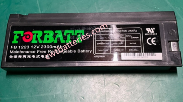 Philips Goldway UT4000B FORBATT FB1223 12V 2300mAh Monitor Battery Used