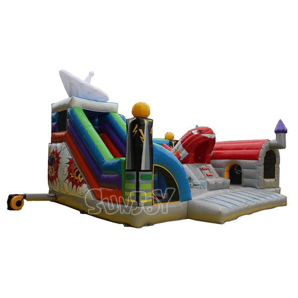 Outdoor 8*6*4.9m Inflatable Play Park Bounce Trampoline Missile