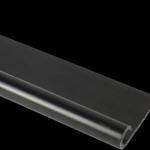 Flexible Wide PVC Profile for Industrial Settings Black