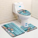 Dolphin Beach Toilet Seat Cushion Anti Skip Toilet Tank Cover Set