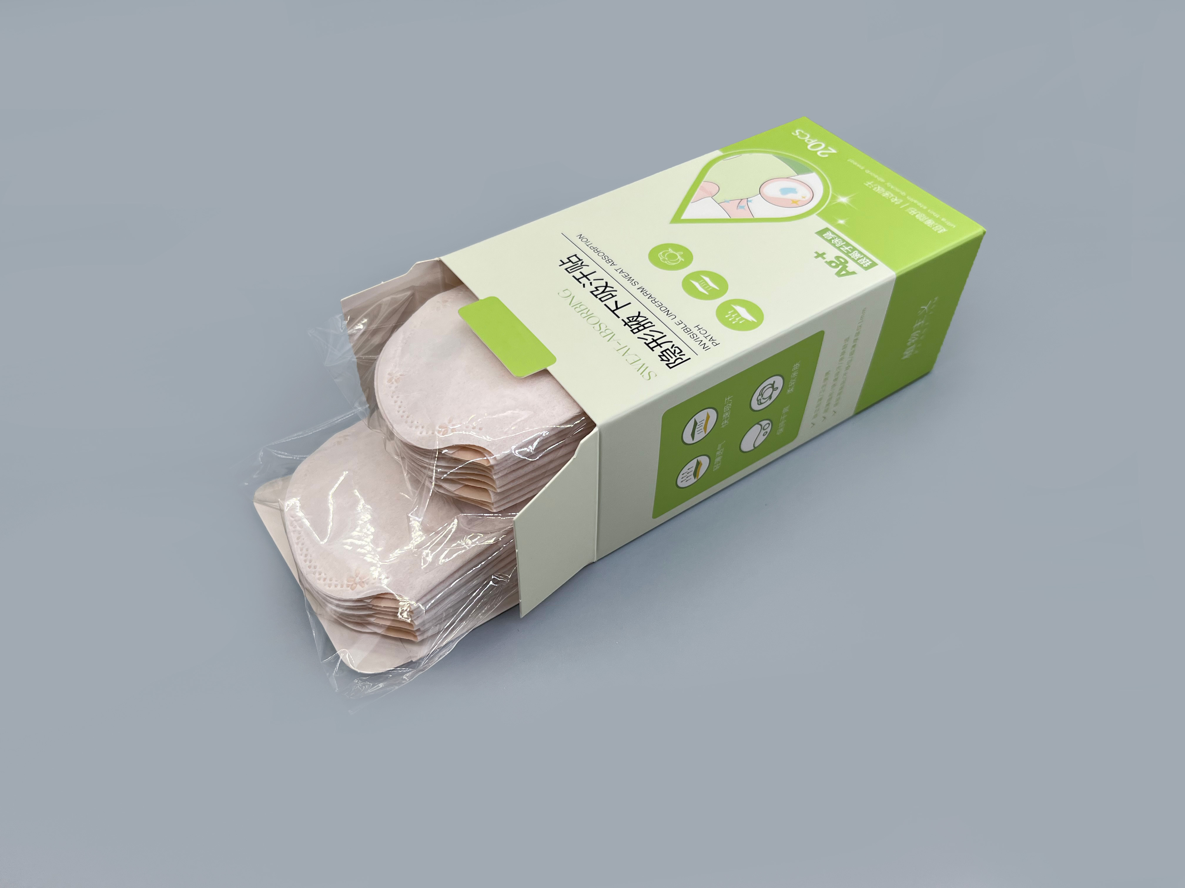 Customized Disposable Sweat Absorbing Pads Eco Friendly Armpit Sweat Pads