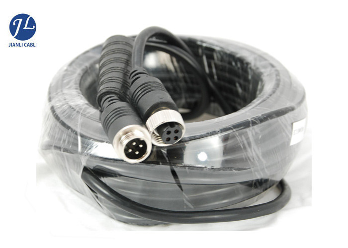 Waterproof 10 Meters Aviation Cable 4 Pin Screw Connector For Spliter Monitoring Camera