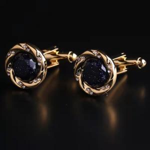 Wholesale Star Crystal Mens Diamond Cufflinks Alloy Plating Color For Shirt 15mm Size from china suppliers