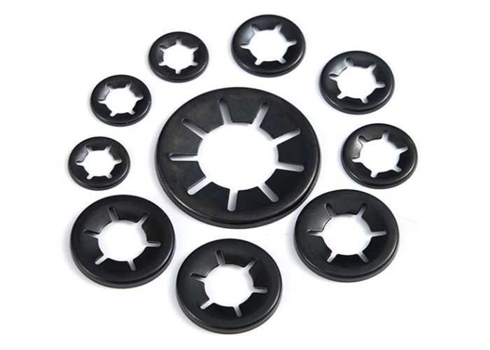 Manganese Steel 3mm Starlock Push On Fasteners For Retaining Imperial Round Shafts