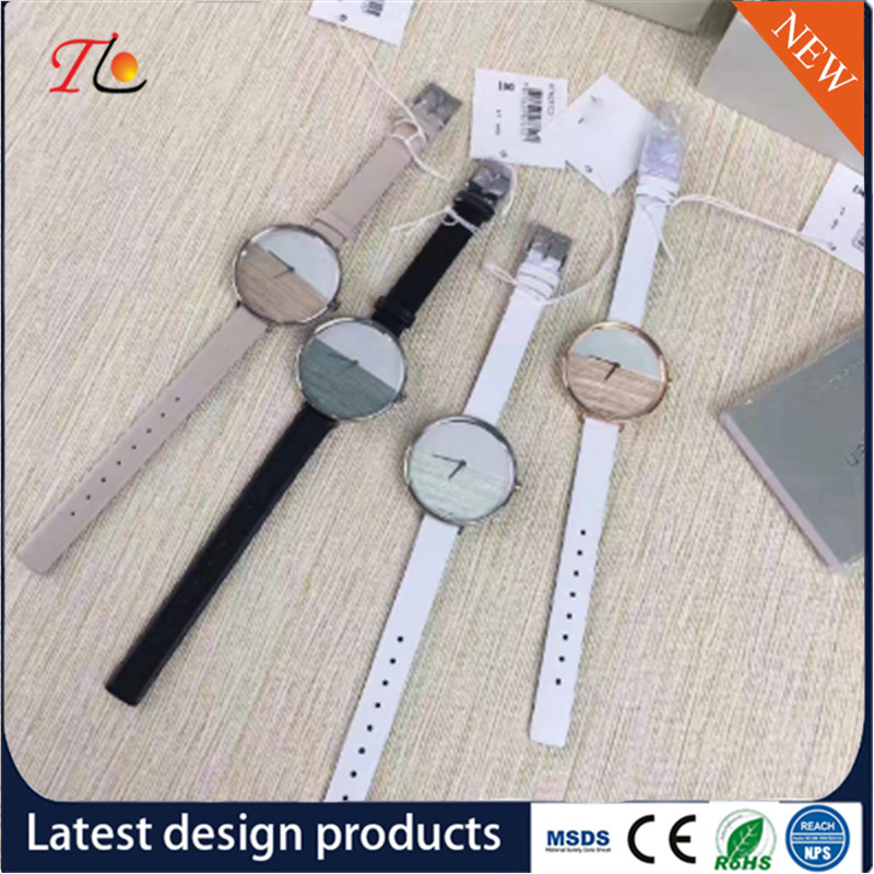 Wholesale Ladies Wrist Watch PU Band/Strap Alloy Case Fashion Watch Custom Logo Simple Style Round Dial