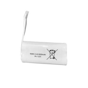 Wholesale Hight Cycles AA Rechargeable NiMH Battery Pack 2.4V 500mAh White Moulding from china suppliers