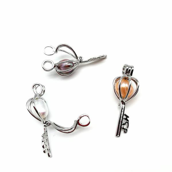 Pearl Cage Locket Findings Cage Pendant for Essential Oil Diffuser Oyster Pearl